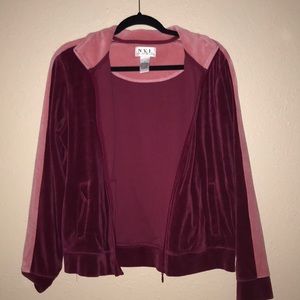 Women’s velvet track jacket